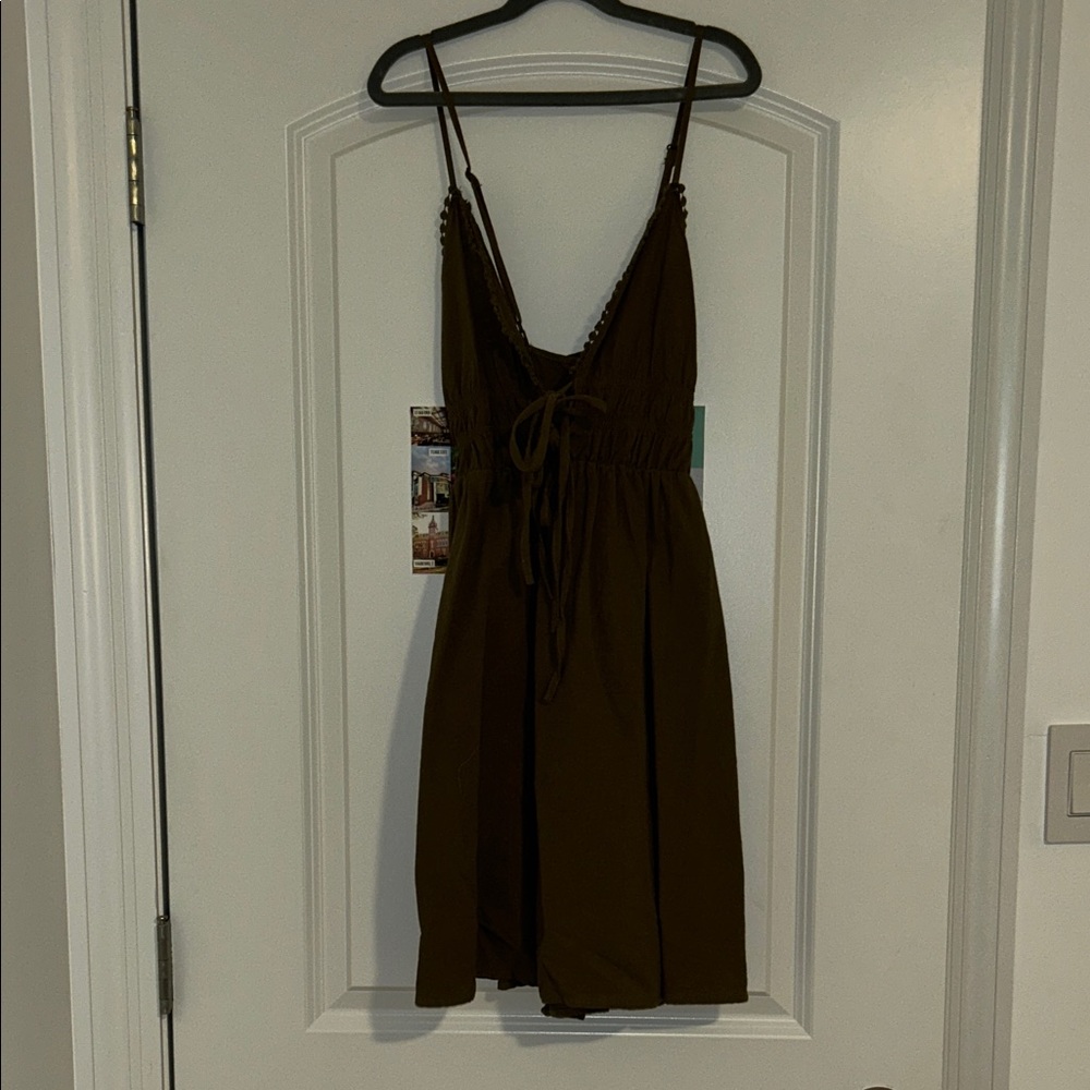 Cute Army Green Mini Dress